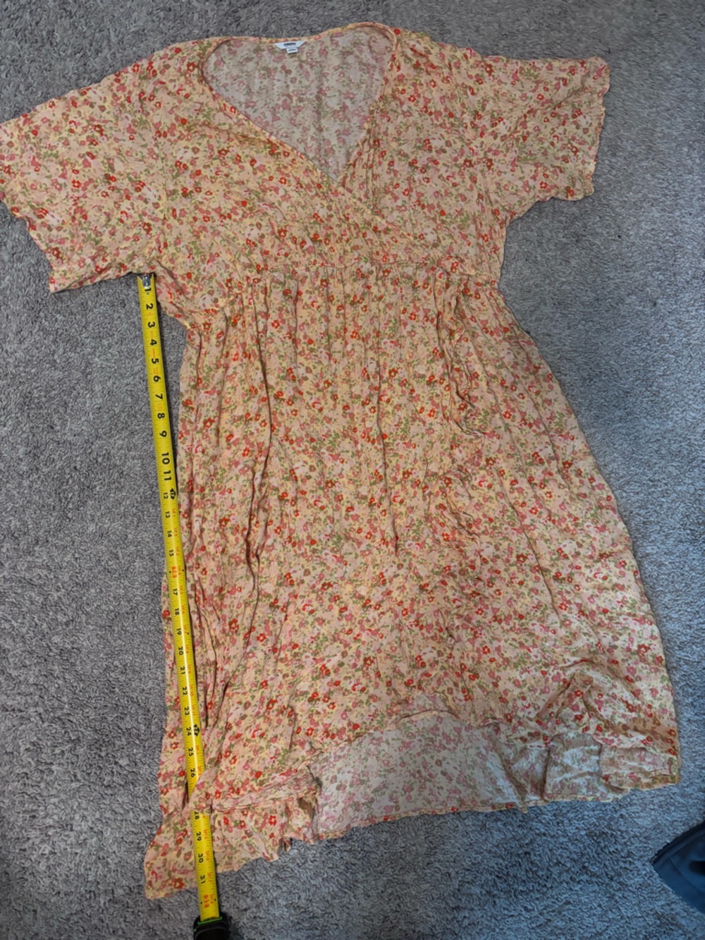 Sonoma Floral Wrap Dress Boho Cottagecore Midi Ruffle Hem Size XL - Picture 13 of 13